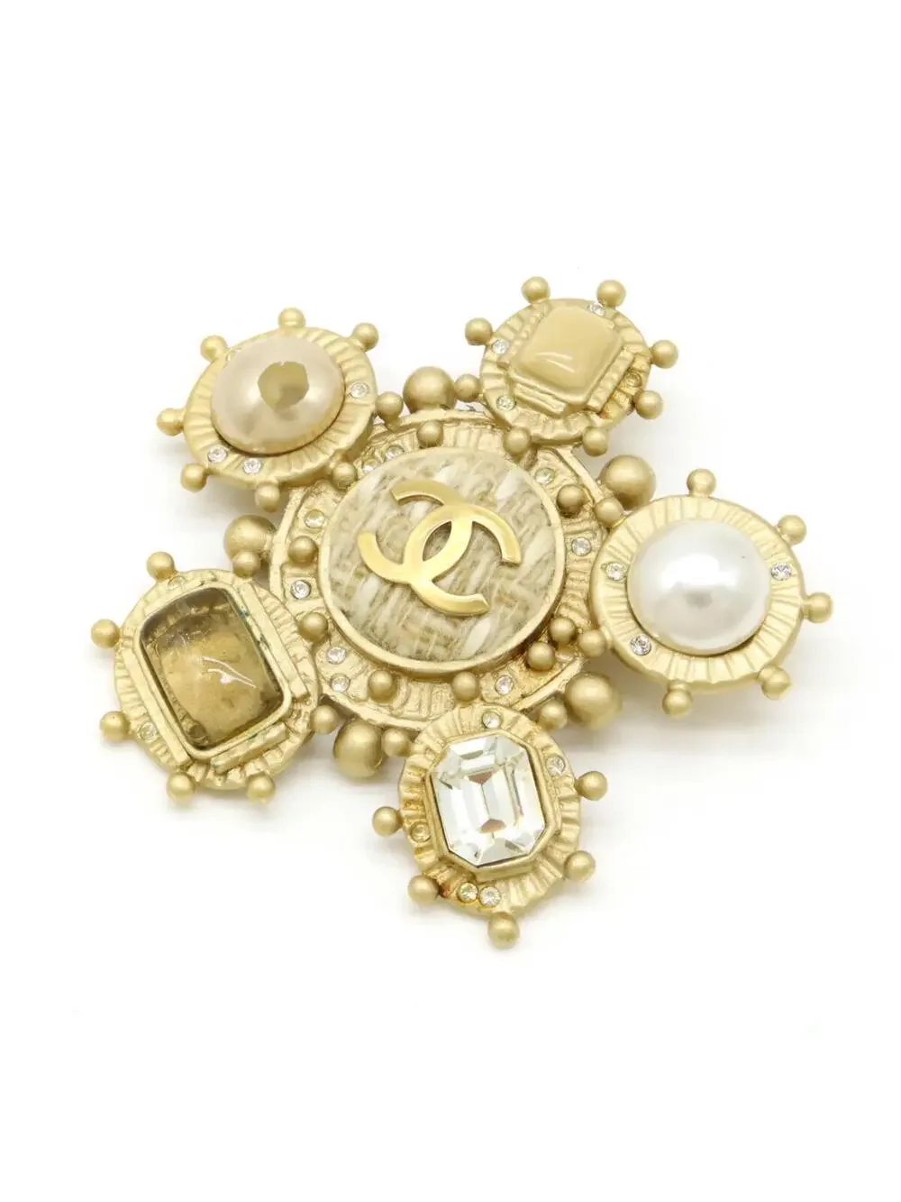 Chanel Cc Logo Brooch Metal #208363C10B